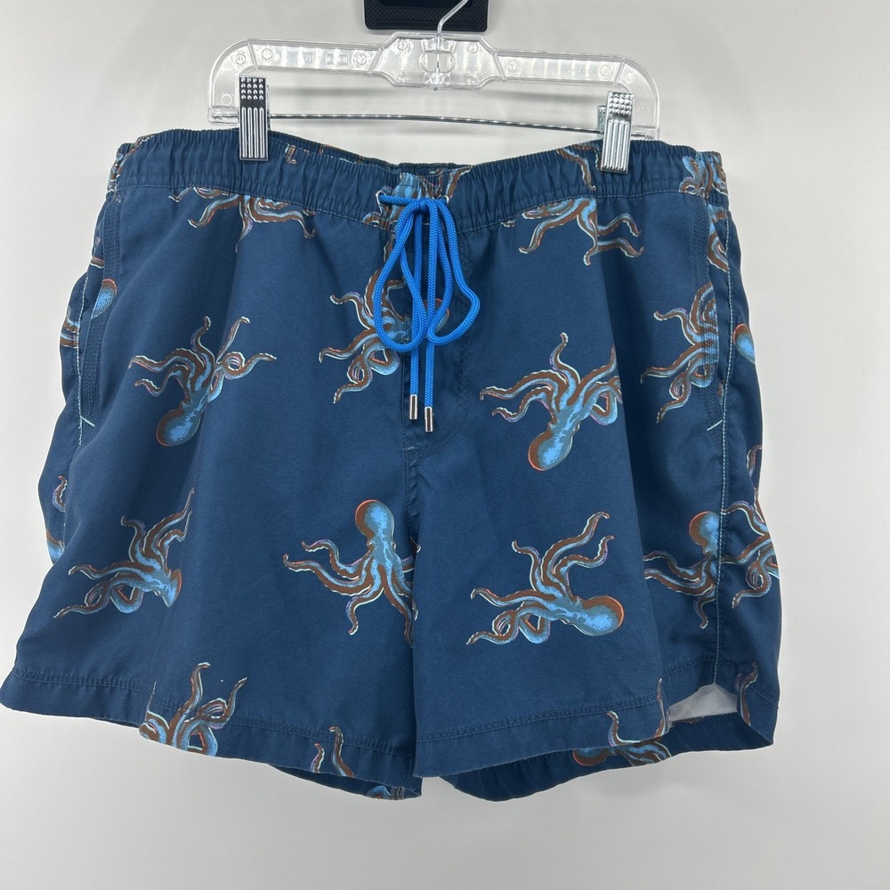 Paul Smith Bathing Suit Shorts Swim Trunks Men's Medium Blue Drawstring Pockets